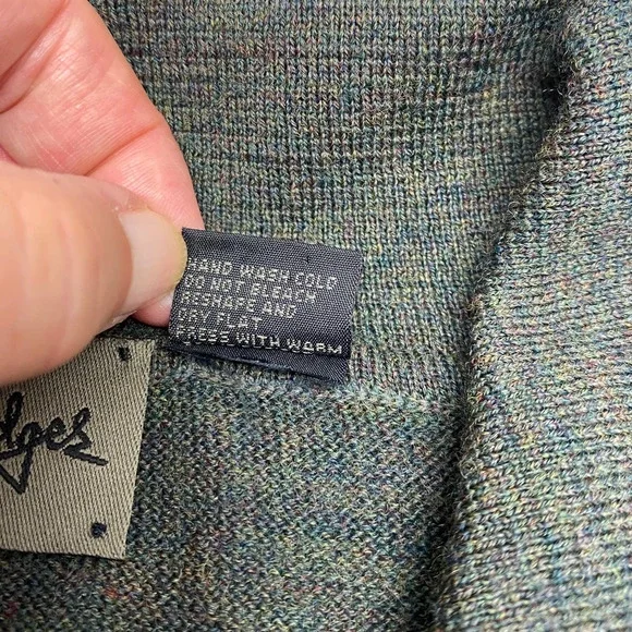 Bridges Men's 100% Fine Merino Wool Long Sleeve Henley Green Size XL - Picture 5 of 8